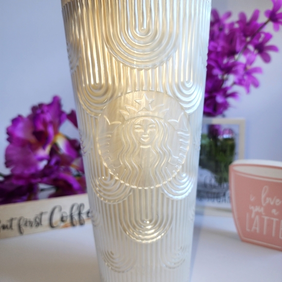 💜ANNIVERSARY Starbucks🧋White Pearl 🧜‍♀️Mermaid Scales Venti 24oz Tumbler NWT - Picture 4 of 7
